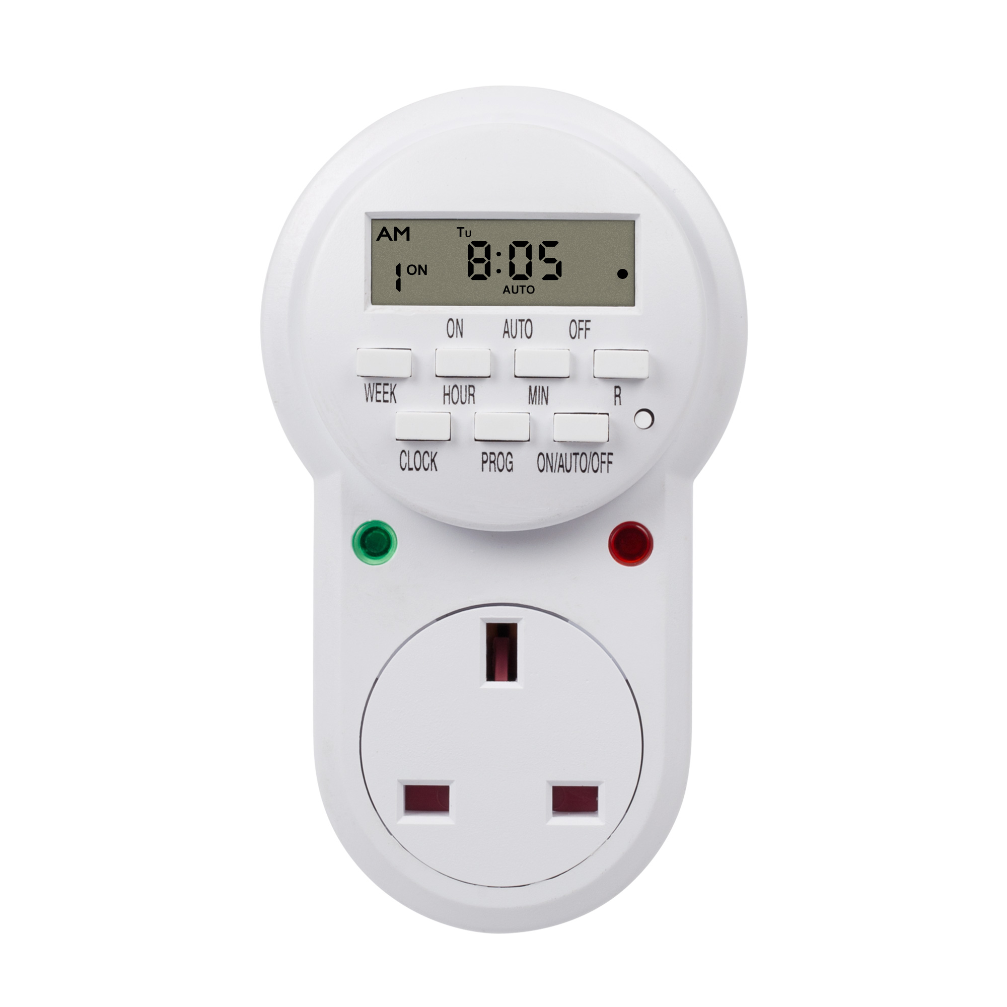HBN Programmable Electronic Plug-in Timer Plug with LCD Display 24 Hours, 1 Pack